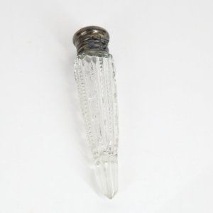 Vintage Sterling Silver and Crystal Perfume Vial for necklace